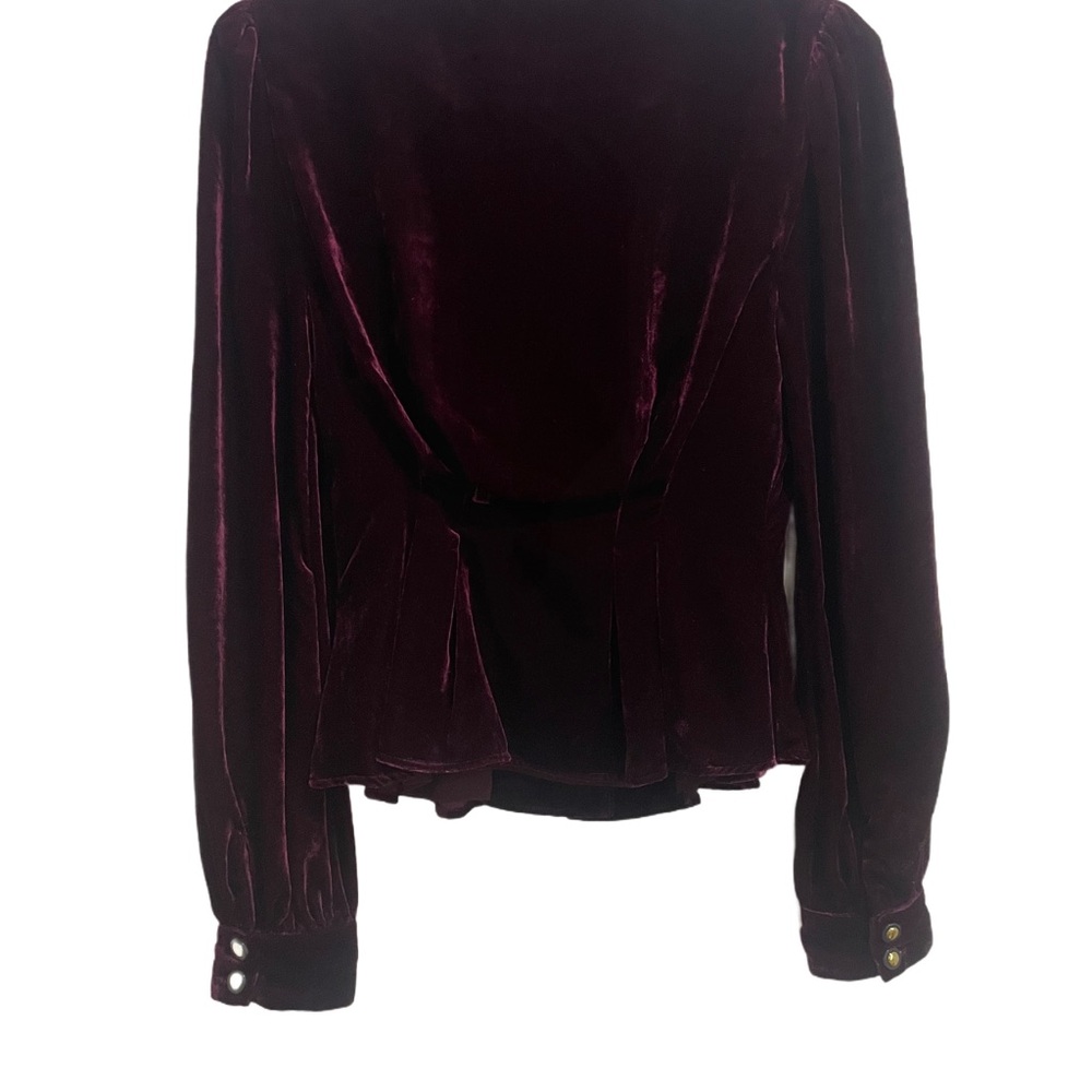 House of Harlow 1960 x Revolve Chandra Blouse in Wine - Picture 3 of 9